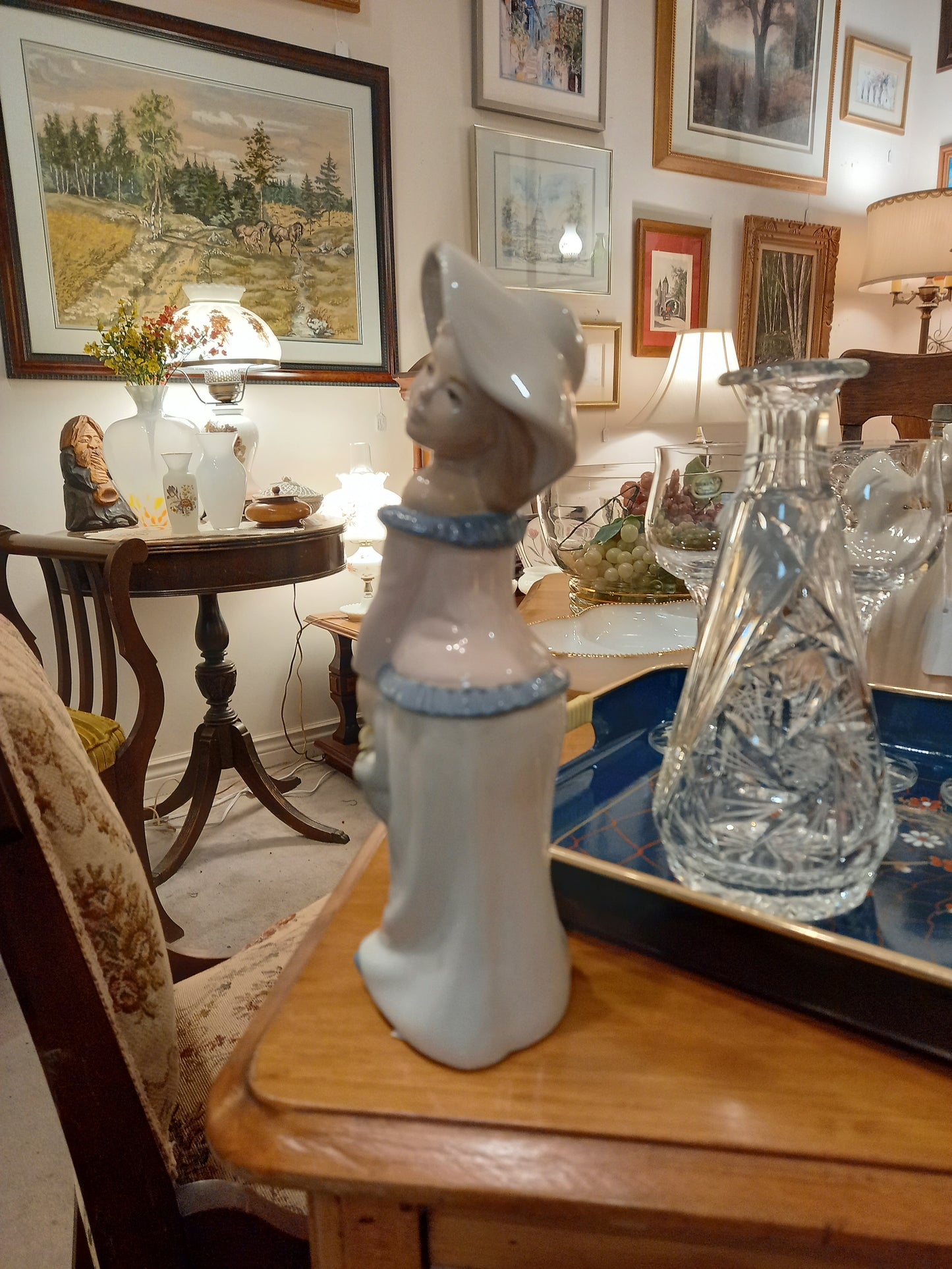 Vintage Torralba Porcelain Figurine, Hand Made in Spain, 10"H