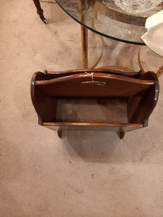 Vintage Magazine Rack, Cherrywood. Circa 40's-50's