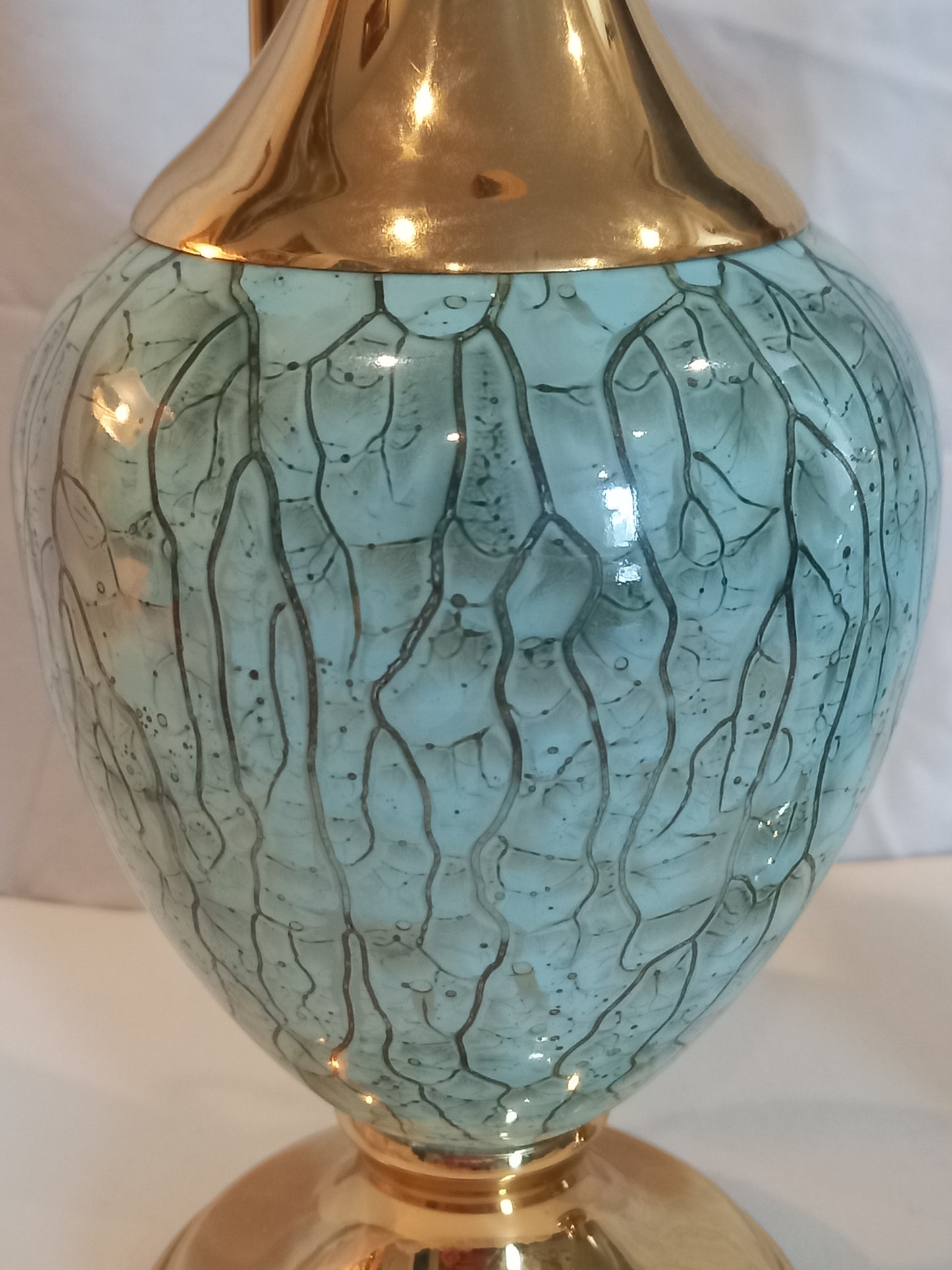 Vintage Delftware , Set of 2 Hand Painted, Solid Brass and Copper Pitchers